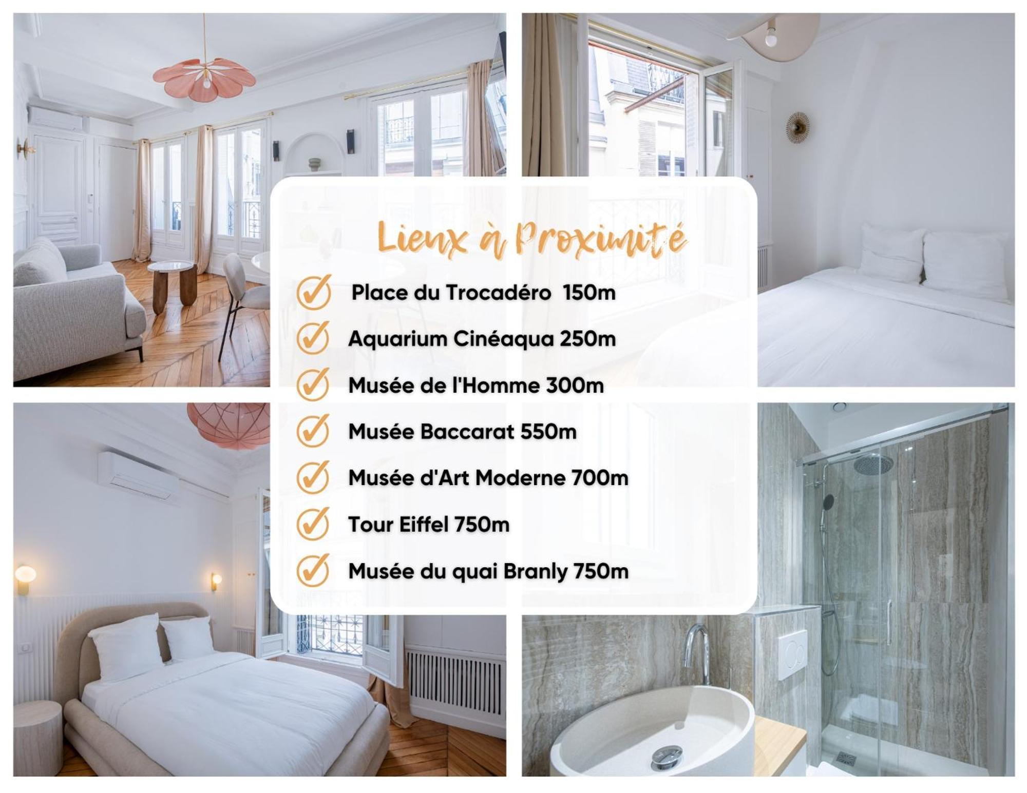 Le Trocadero - 5 Minutes A Pied De La Tour Eiffel - Place Trocadero - 5 Personnes - Cadre Exceptionnel - Entierement Climatise Appartamento Parigi